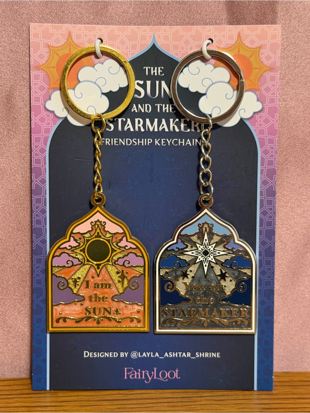 Fairyloot The Sun and the Starmaker Friendship Keychains NWT
